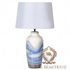 niebieska lampa stolikowa hamptons black bear house.002